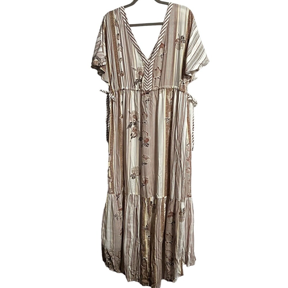 O'NEILL Angie dress Boho Hi- low waist drawcord‎ s floral Size Small cottagecore
